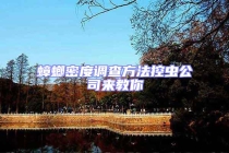 蟑螂密度调查方法控虫公司来教你