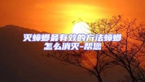 灭蟑螂最有效的方法蟑螂怎么消灭-帮您