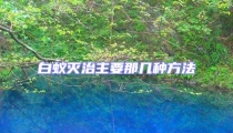 白蚁灭治主要那几种方法