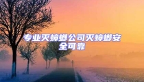 专业灭蟑螂公司灭蟑螂安全可靠