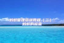 蚂蚁管理培训教程（二）：蚂蚁的检查