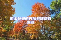 消杀蚊蝇的方法具体都有哪些