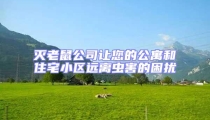 灭老鼠公司让您的公寓和住宅小区远离虫害的困扰