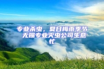 专业杀虫，夏日梅雨季节 无锡专业灭虫公司生意忙