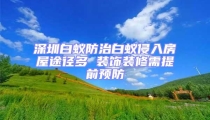 深圳白蚁防治白蚁侵入房屋途径多 装饰装修需提前预防