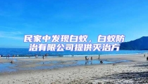 民家中发现白蚁，白蚁防治有限公司提供灭治方