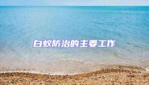 白蚁防治的主要工作
