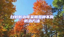 白蚁防治可采用多种不同防治方法