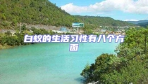 白蚁的生活习性有八个方面