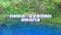 白蚁防治：安全有效的白蚁防治方法