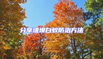 分享堤坝白蚁防治方法