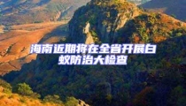 海南近期将在全省开展白蚁防治大检查