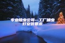 专业除虫公司--工厂捕虫灯安装要求