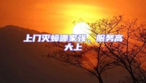 上门灭蟑哪家强,服务高大上