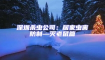 深圳杀虫公司：居家虫害防制—灭老鼠篇