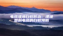 电缆堤坝白蚁防治:埋地塑料电缆的白蚁预防