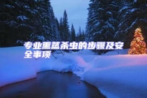 专业熏蒸杀虫的步骤及安全事项