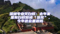 深圳专业灭白蚁:去年家里有白蚁但被“处死”,今年还会重返吗