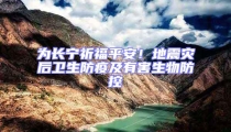 为长宁祈福平安！地震灾后卫生防疫及有害生物防控