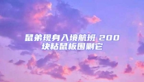 鼠弟现身入境航班 200块粘鼠板围剿它