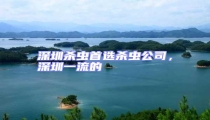 深圳杀虫首选杀虫公司,深圳一流的