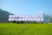 深圳灭虫杀虫公司 三大条件让深圳害虫日益繁多