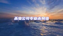 杀虫公司专业杀臭虫