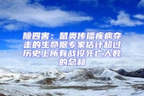 除四害：鼠类传播疾病夺走的生命据专家估计超过历史上所有战役死亡人数的总和
