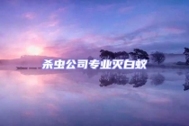 杀虫公司专业灭白蚁