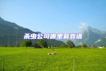 杀虫公司哪里最靠谱