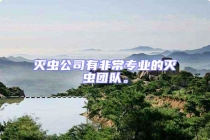 灭虫公司有非常专业的灭虫团队。