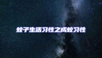 蚊子生活习性之成蚊习性