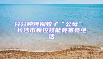 分分钟辨别蚊子“公母” 长沙市疾控技能竞赛亮绝活