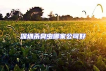 深圳杀臭虫哪家公司好