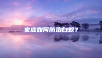家庭如何防治白蚁?