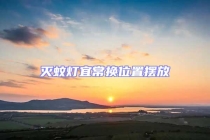 灭蚊灯宜常换位置摆放
