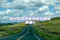 修补老鼠洞前应做足哪些准备？