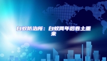 白蚁防治所：白蚁两年后卷土重来