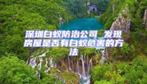 深圳白蚁防治公司 发现房屋是否有白蚁危害的方法