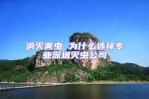 消灭害虫 为什么选择专业深圳灭虫公司