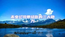 杀虫公司带给你的三大助力