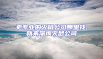 更专业的灭鼠公司哪里找,就来深圳灭鼠公司