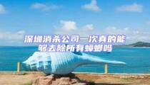 深圳消杀公司一次真的能够去除所有蟑螂吗