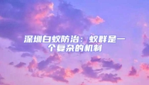 深圳白蚁防治：蚁群是一个复杂的机制