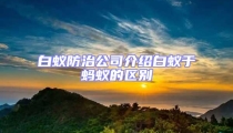 白蚁防治公司介绍白蚁于蚂蚁的区别