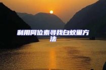 利用同位素寻找白蚁巢方法