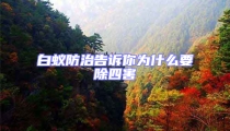 白蚁防治告诉你为什么要除四害