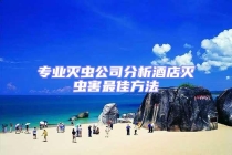 专业灭虫公司分析酒店灭虫害最佳方法