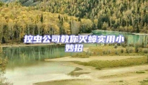 控虫公司教你灭蟑实用小妙招