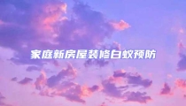 家庭新房屋装修白蚁预防
